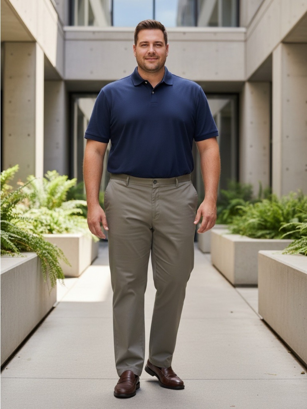 Dockers Classic Fit Khaki Pants Beige Chino Trousers Workwear Aesthetic 40 x 29